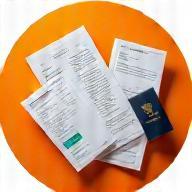 Image representing booking confirmation papers and travel documents neatly arranged.