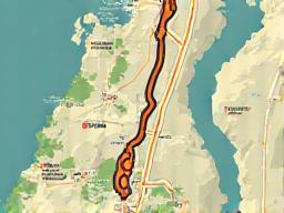 Stylized map image with a winding road route highlighted, representing custom itinerary design service.